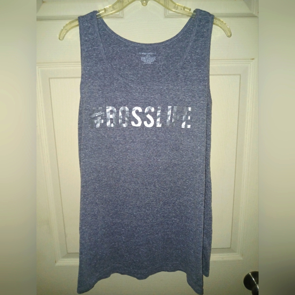 Lane Bryant Women's Gray Boss Life Tank Top Size 18-20